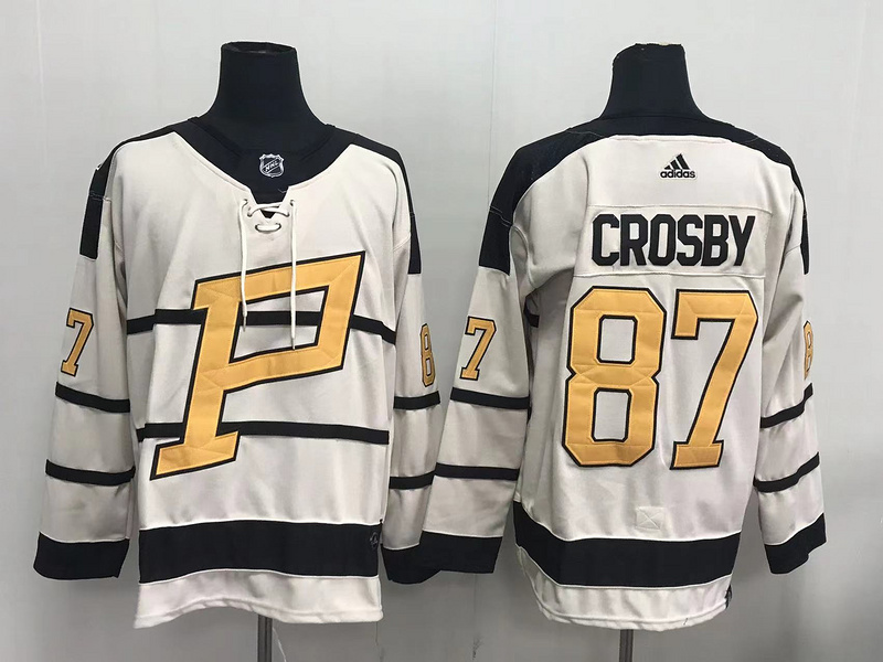 Men's Pittsburgh Penguins sidney crosby #87 White Jersey
